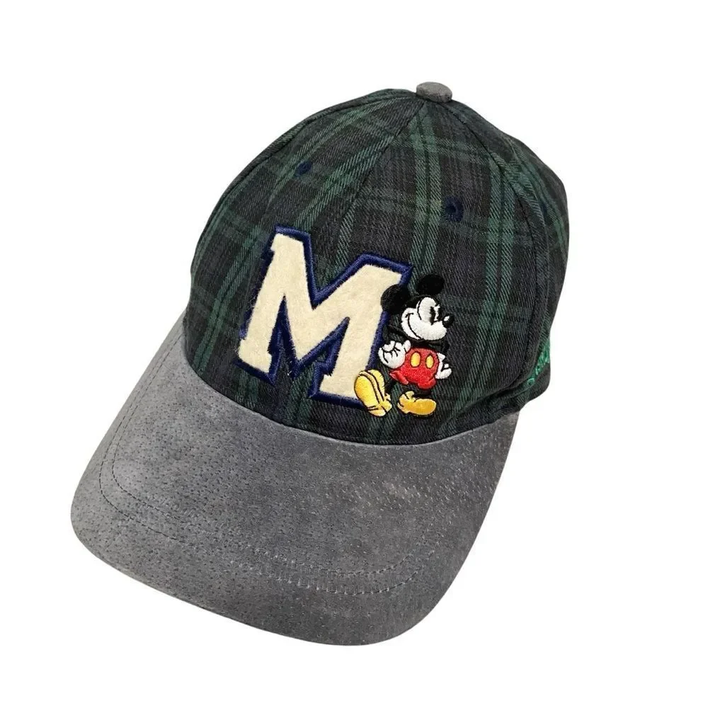 Vintage Disney- Goofy Hat Co. - Mickey Mouse Plaid Adjustable Hat 1990's in OS